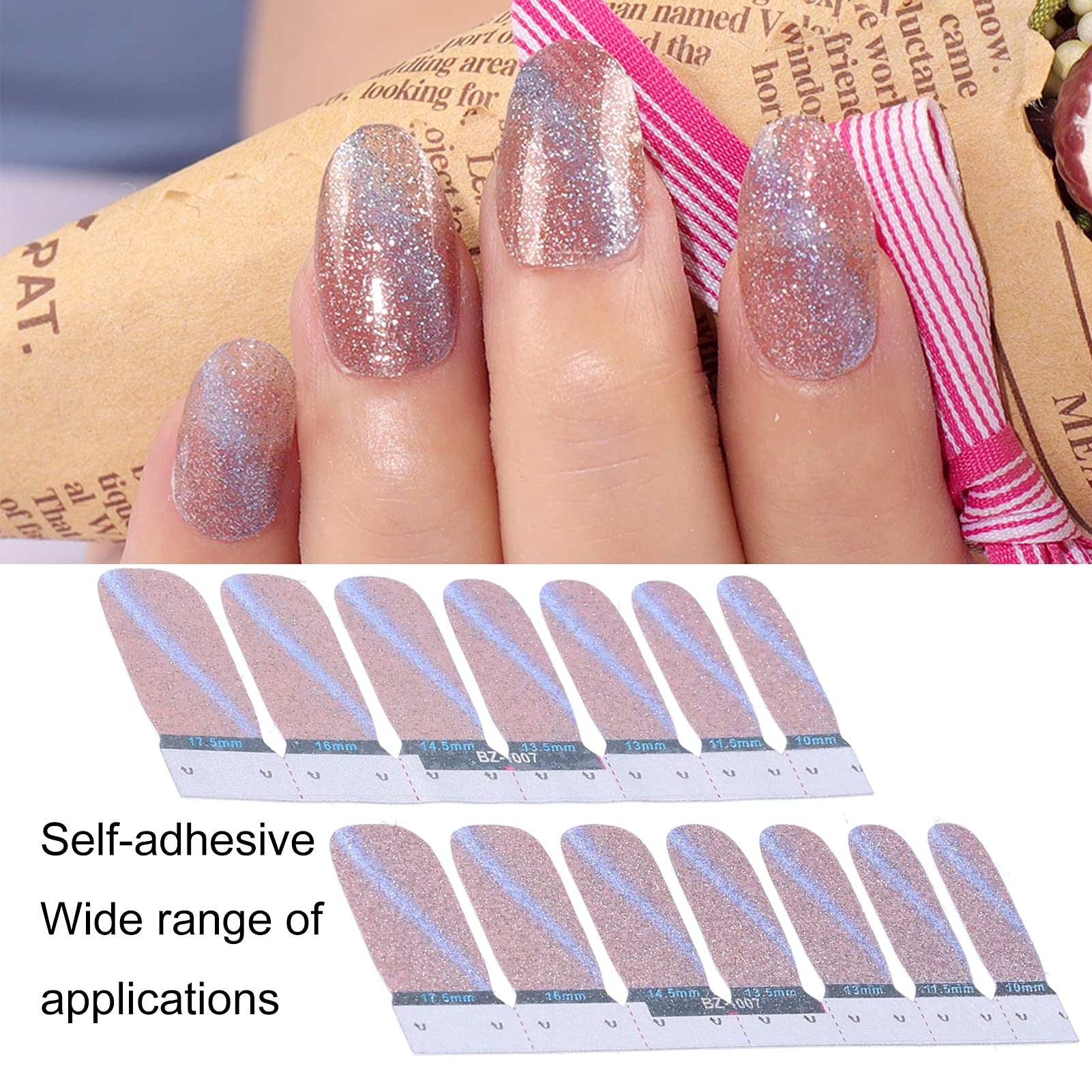 Self-Adhesive Nail Polish Strips - Elegant Salon Nail Decals for Manicures & Pedicures | Perfect for Home Nail Art, Parties, and Special Occasions