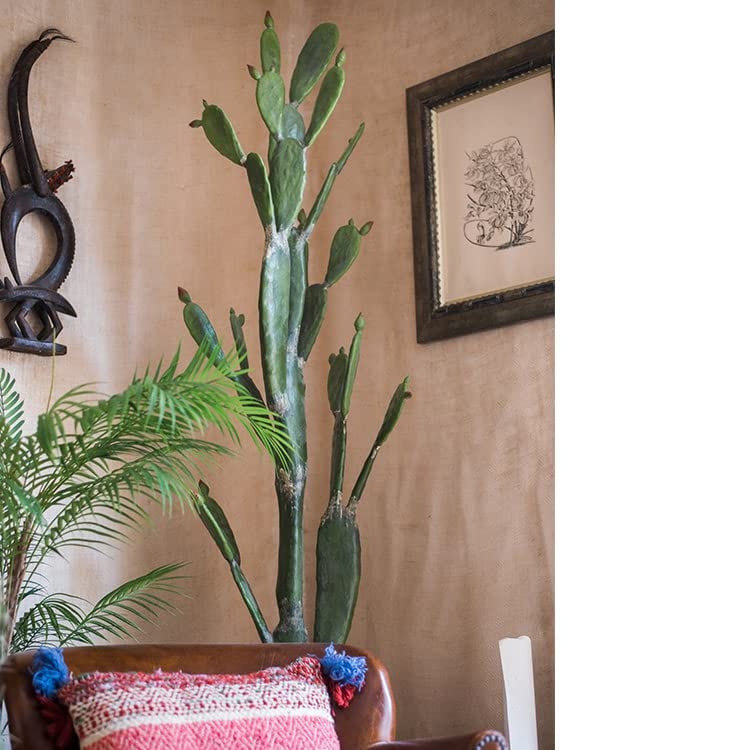 Artificial Morelos Cactus Plant - Lifelike Fake Cactus Decor for Home, Office & Indoor Spaces - Perfect for Boho, Modern & Desert Style Decorations