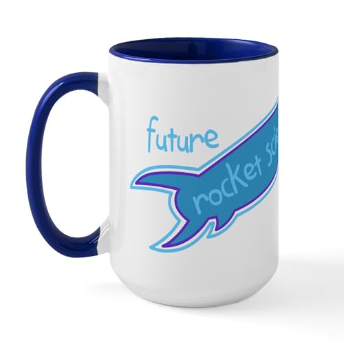 White/Navy Inside - Future Rocket Scientist Large Mug
