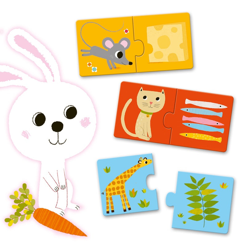 Duo Dinner is Ready 20-Piece Toddler Puzzle Set by Djeco - Fun Educational Toy for Early Learning & Family Game Night