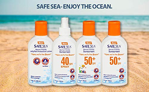 Safe Sea Anti-Jellyfish Lotion - Non-Toxic, Waterproof Protection Against Jellyfish Stings, Sea Lice & Fire Coral (3-Pack, No SPF) | Ideal for Beach Vacations, Snorkeling & Water Sports