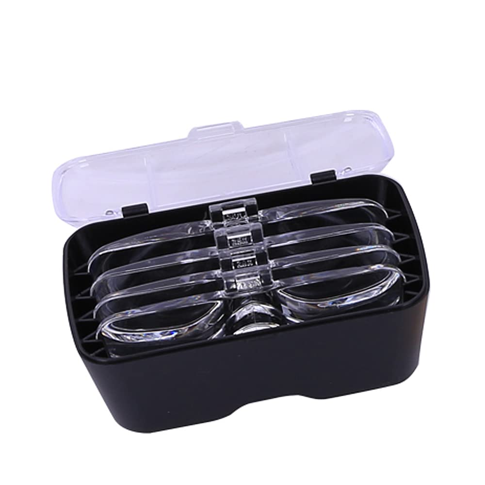 Rechargeable LED Headband Magnifier Glasses - 5 Interchangeable Lenses (1.5X, 2.0X, 2.5X, 3.5X) with Bright Light for Jewelry Making, Watch Repair & Crafts