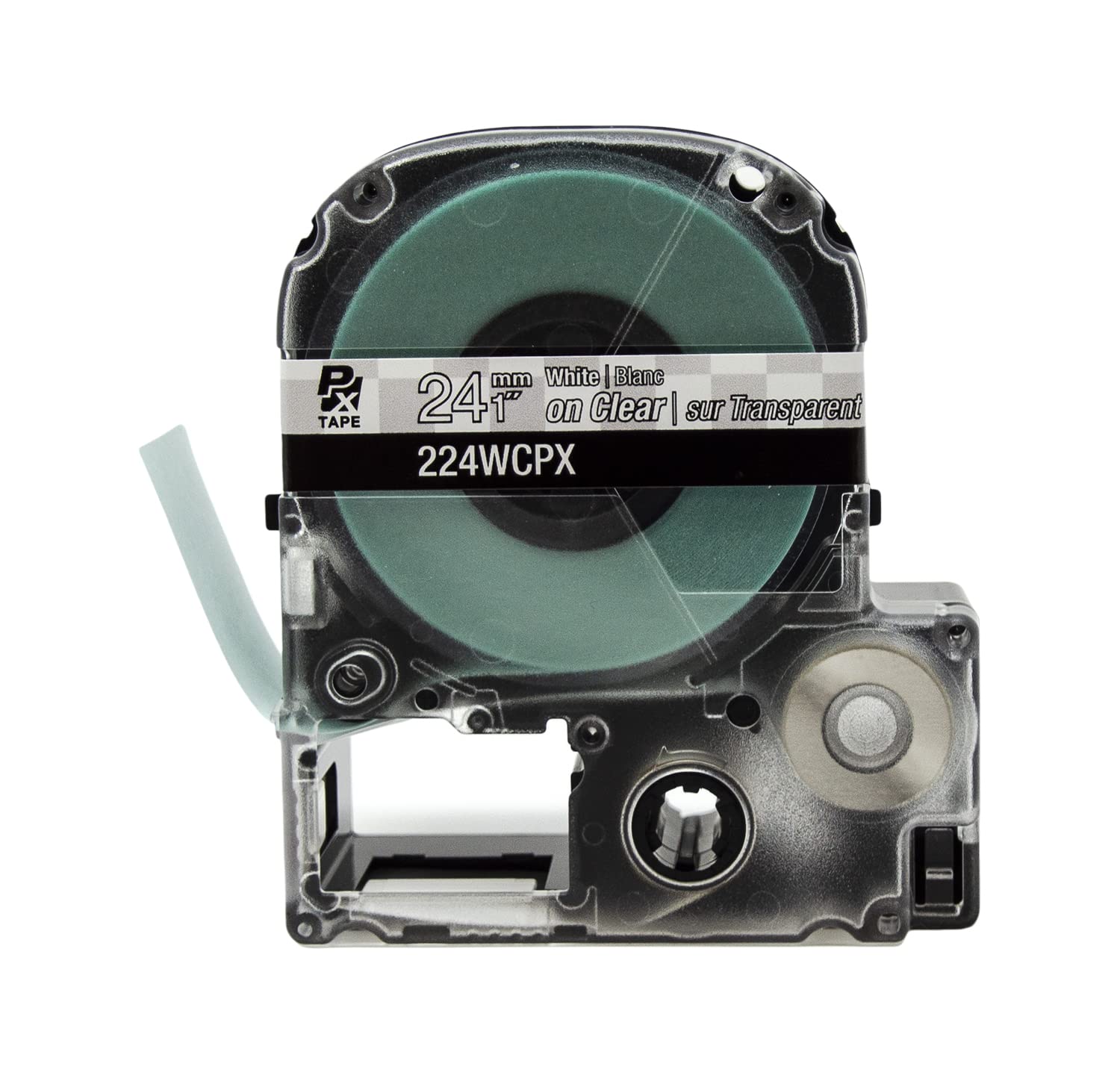 Epson LABELWORKS 224WCPX PET (Polyester) White on Clear Label Maker Tape - 1