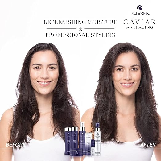 Alterna Caviar Anti Aging Leave-In Conditioner - Replenishing Moisture Milk for Dry, Damaged Hair (5.0 oz) | Perfect for Daily Hydration & Heat Protection Before Styling