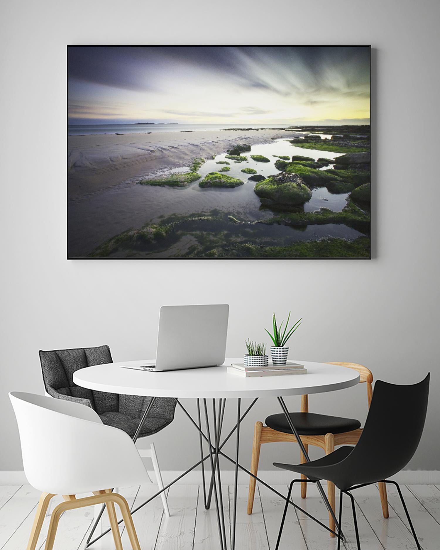 Cooper Dawn Over Seahouses Beach - Stunning Coastal Wall Art for Home & Office Decor | Perfect for Living Rooms, Bedrooms & Beach House Interiors