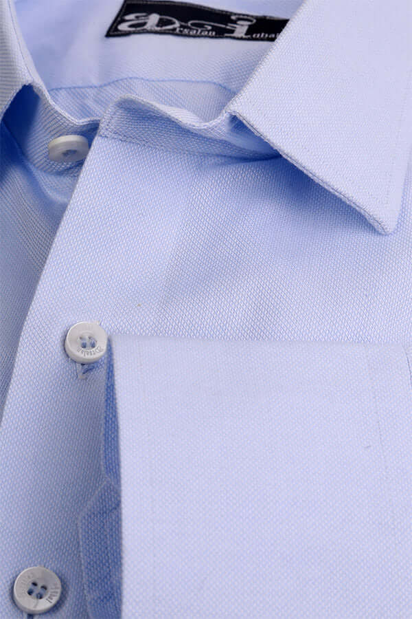 Premium Light Blue Formal Dress Shirt for Men - Slim Fit Business & Office Wear - Perfect for Weddings, Interviews & Professional Events