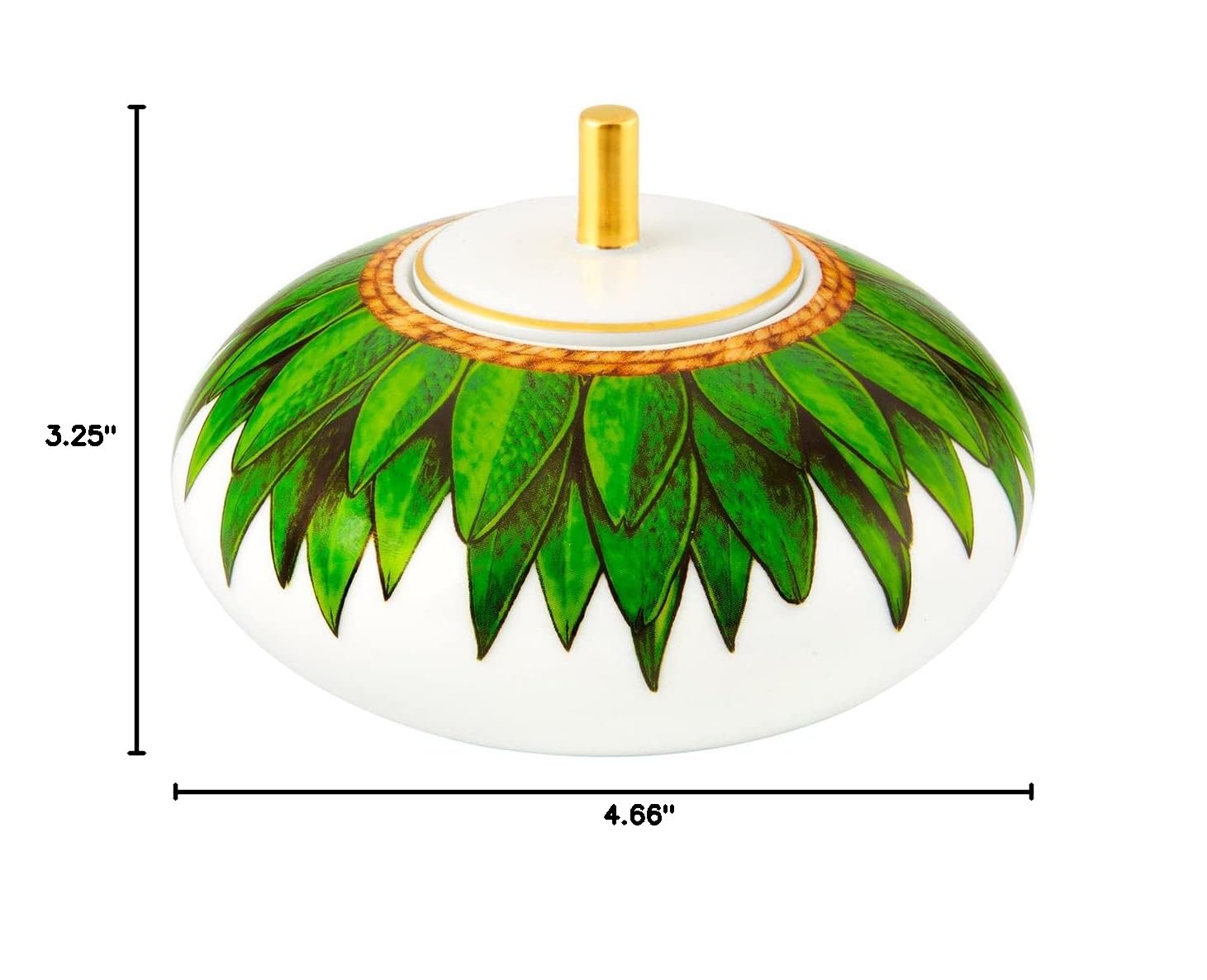 Vista Alegre Amazonia Porcelain Sugar Box with Lid - Elegant Tea & Coffee Accessory for Home, Kitchen, and Dining Table Decor