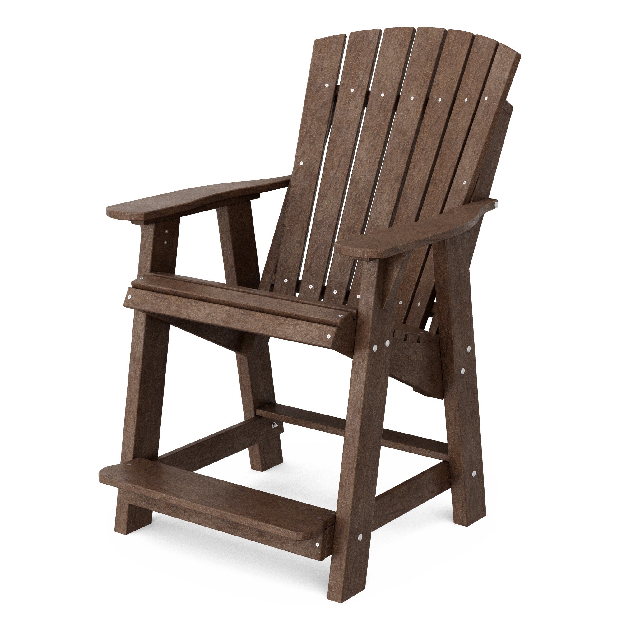 Premium Heritage High Adirondack Chair - Solid Wood Outdoor Patio Furniture for Garden, Deck, Poolside & Backyard Relaxation