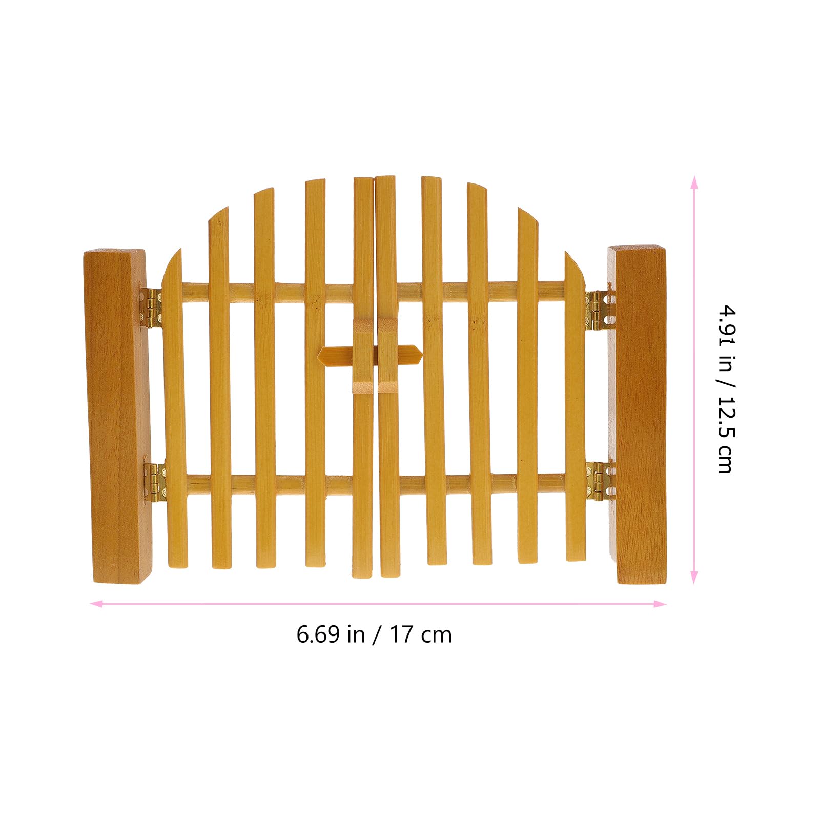 NUOBESTY Miniature Wooden Picket Fence Gate - DIY Fairy Garden Decor, Dollhouse Accessories for Home & Garden Miniature Scenes | Perfect for Fairy Gardens, Terrariums, Christmas Villages & DIY Craft Projects