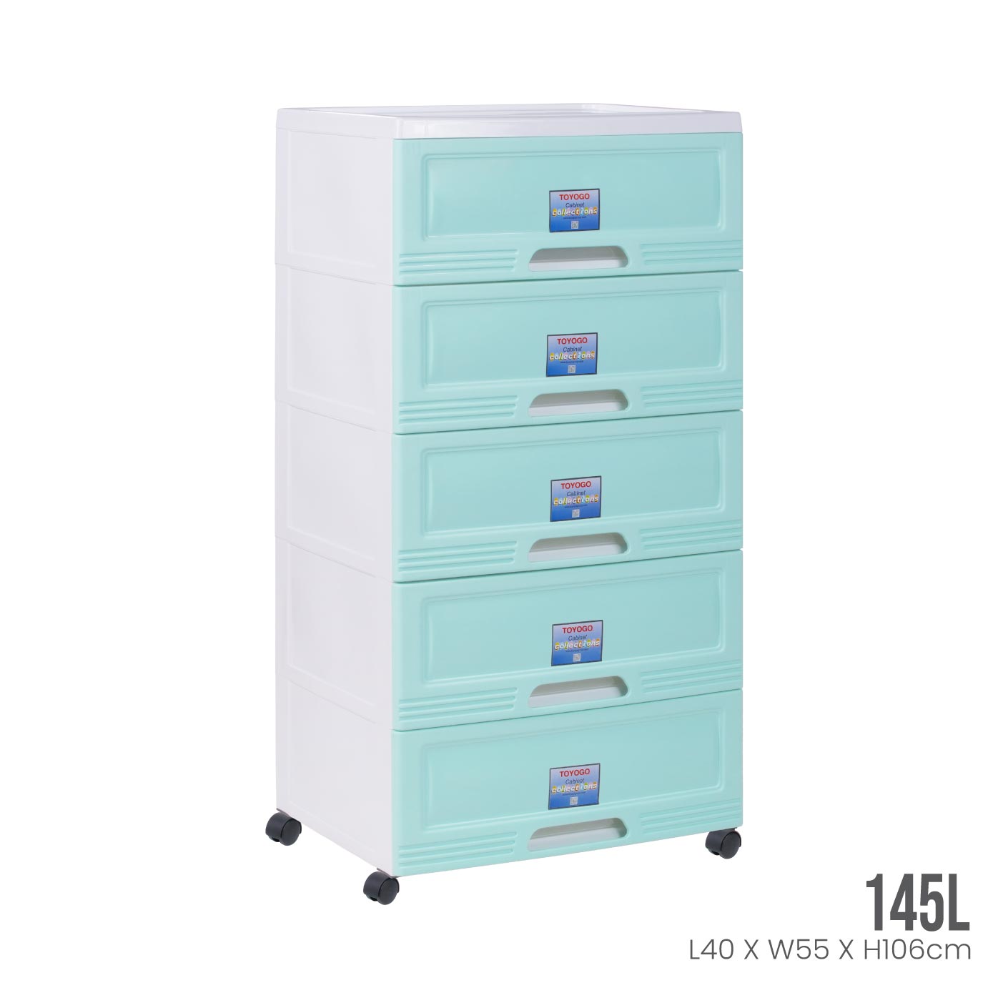 5-Tier Rolling Storage Cabinet with Wheels - Space-Saving Organizer for Kitchen, Bathroom, or Office (Model 6095)