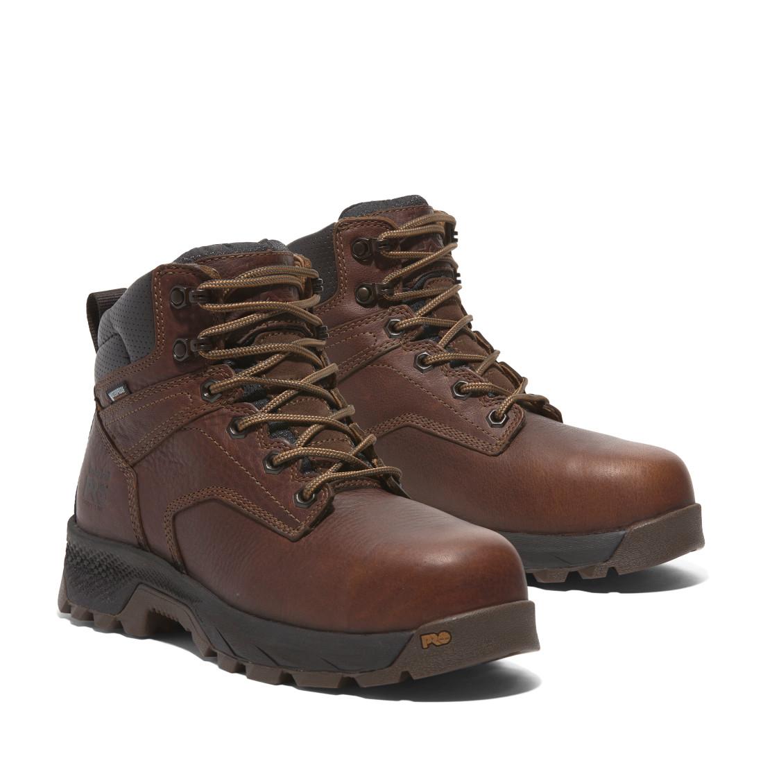 Titan EV Women's Waterproof Composite Toe Insulated Work Boots – Coffee Brown | Winter Safety Boots for Construction, Warehouse & Outdoor Work