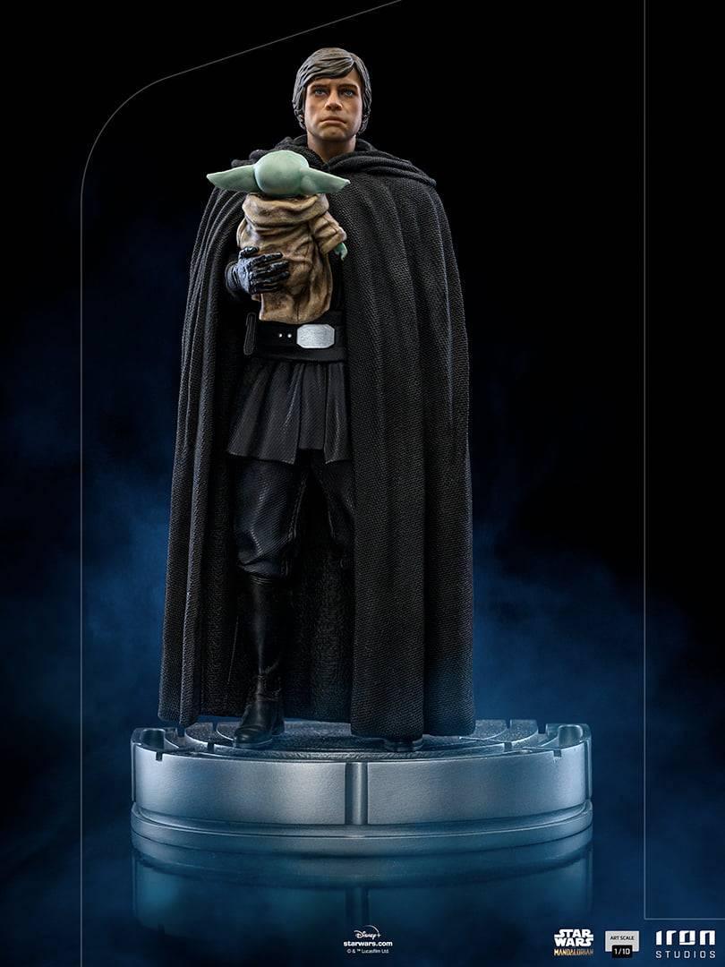 Iron Studios The Mandalorian Luke Skywalker & Grogu BDS Art Scale 1/10 Statue - Premium Collectible Figure for Star Wars Fans, Home Display & Gift Idea
