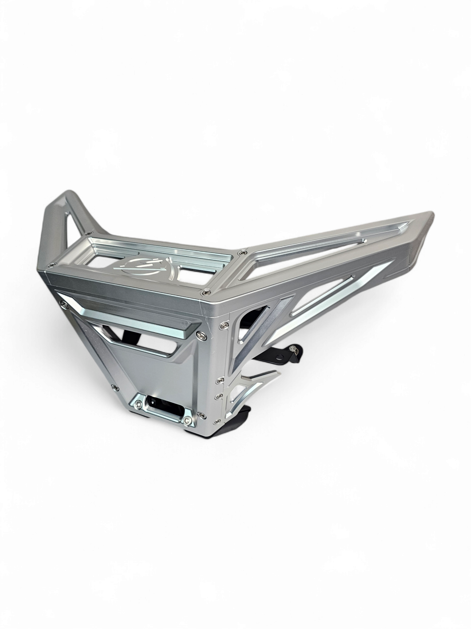 Can Am X3 Maverick Front Winch Bumper (2017-2024) - Machined Billet Aluminum, Clear Anodized Finish - FWB210036 - Perfect for Off-Roading & Trail Adventures