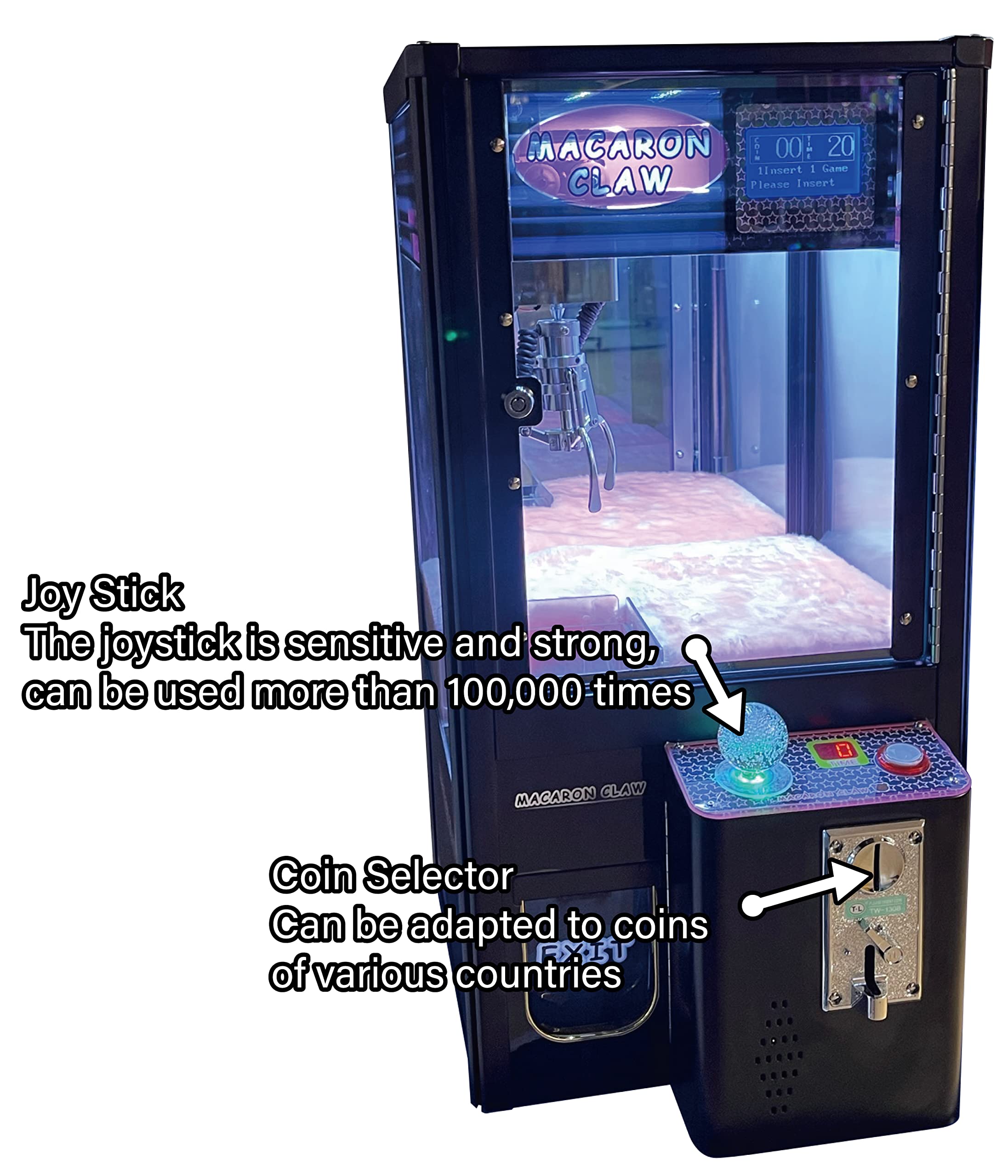 Mini Claw Machine Crane Game Toy for Kids - Black | Fun Arcade Prize Grabber for Birthday Parties, Carnival Games & Family Entertainment (Pre-Order)