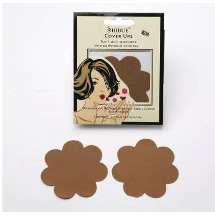 SHIBUE Petal Cover Ups - Mocha & Nude Bra Covers (1 Pair/Pack) | Seamless Nipple Concealers for Dresses, Swimsuits & Sheer Tops | Comfortable & Reusable Fashion Accessories