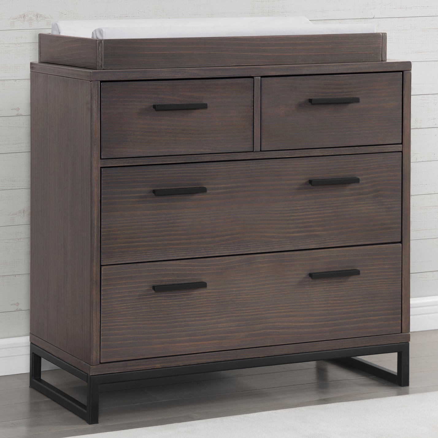 Foundry 4 Drawer Dresser with Changing Top - Nursery Storage Solution for Baby Clothes & Essentials | Perfect for Newborns & Toddlers