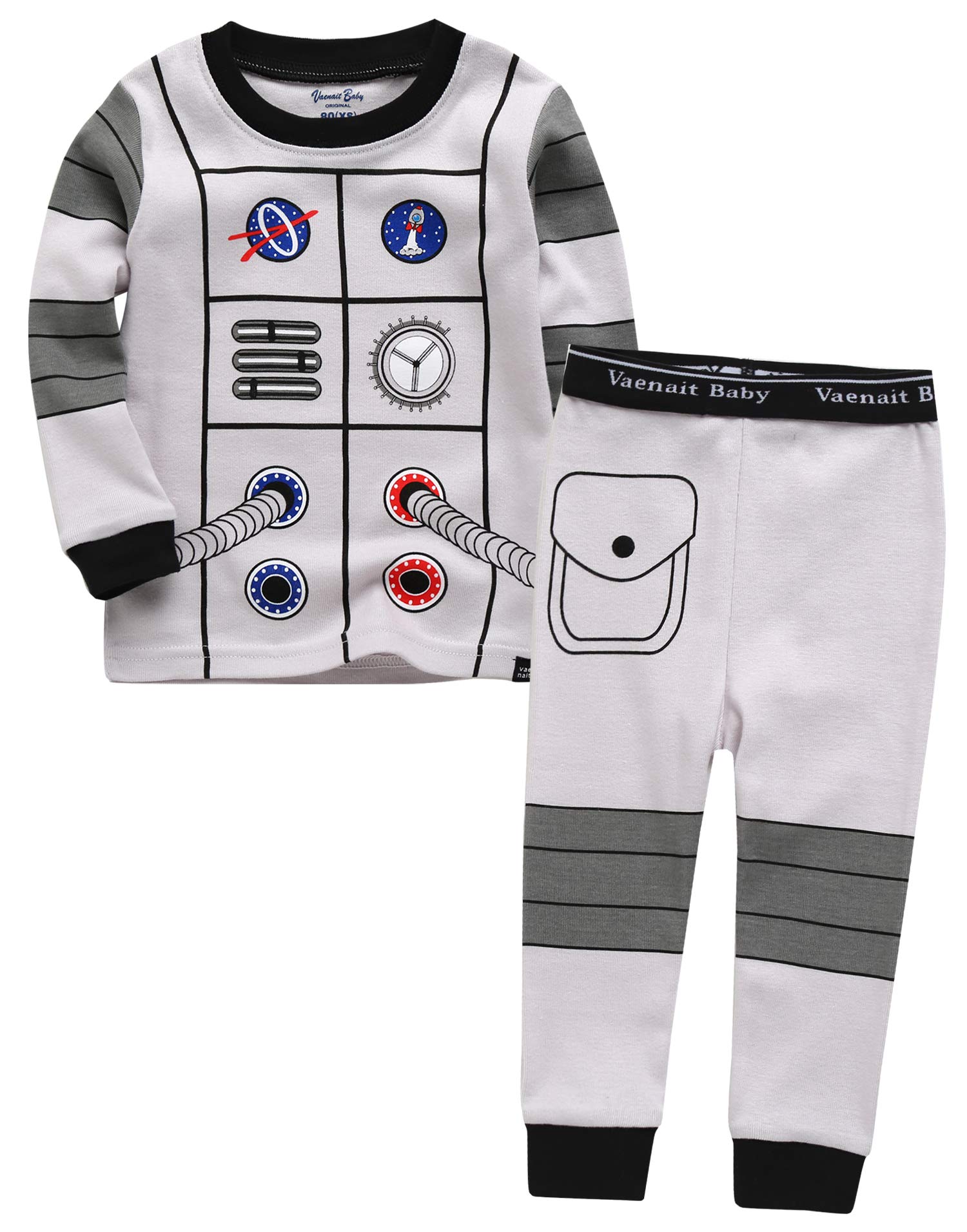 VAENAIT Kids Cotton Dino Pajama Set - Cozy Sleepwear for Boys & Girls