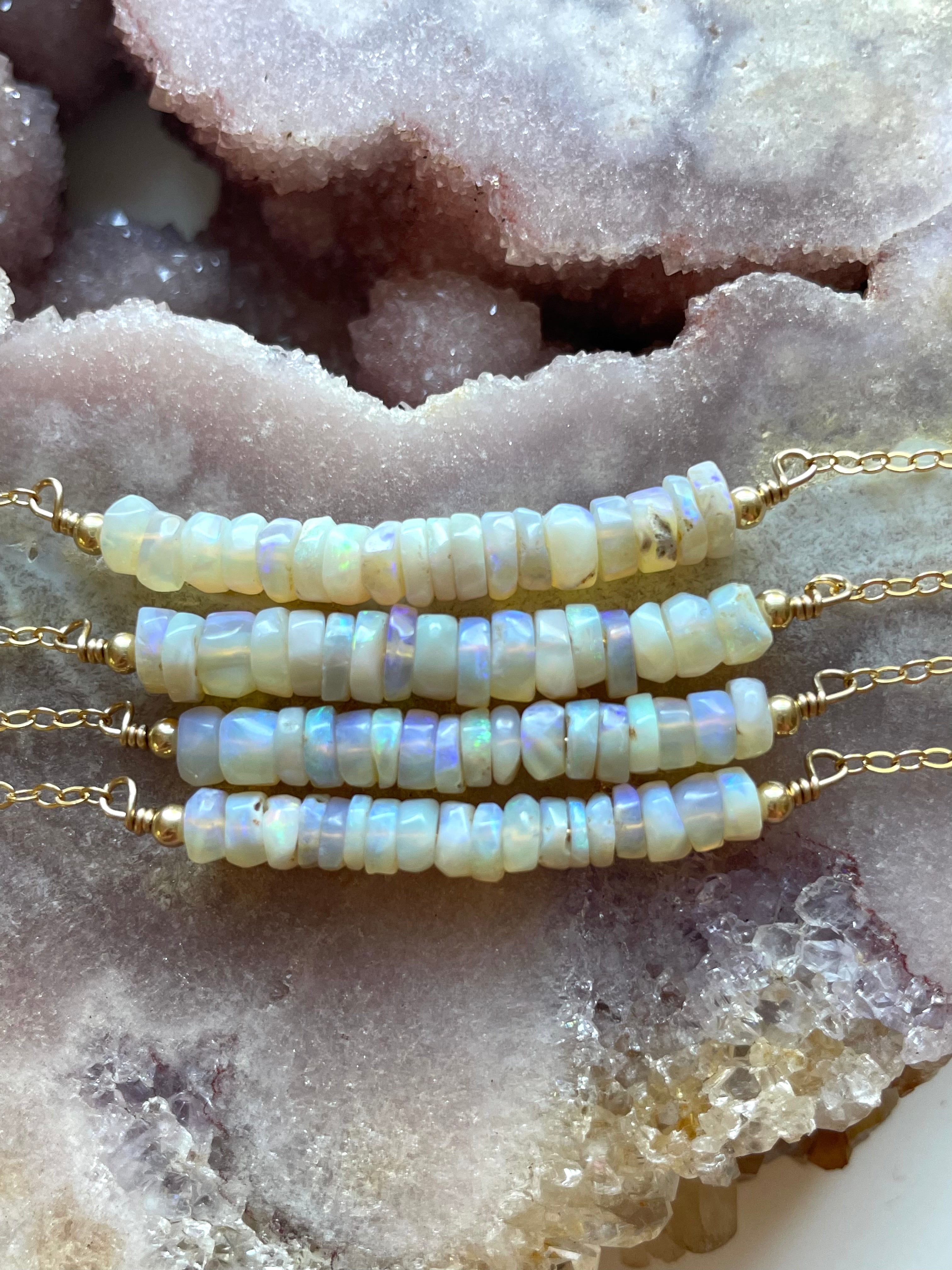 Australian Opal Necklace - Sterling Silver or 14k Gold Filled Jewelry for Women | Elegant Gift for Birthday, Anniversary & Special Occasions