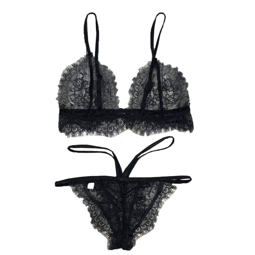 Sexy Lingerie Set for Women - 2 Piece Lace Bra and Panty Set, Babydoll Underwear with Straps | Perfect for Valentine's Day, Honeymoon & Romantic Nights