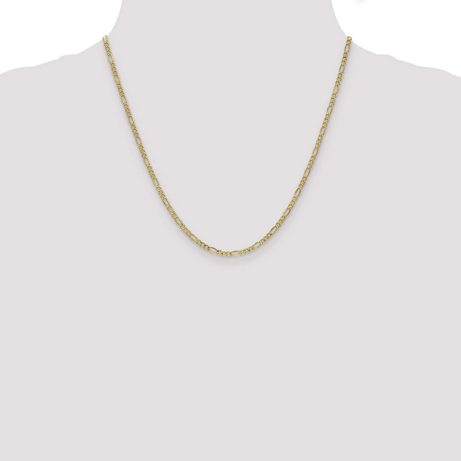 10K Yellow Gold Lightweight Figaro Chain Necklace or Bracelet for Men & Women - Elegant Layering Jewelry for Everyday Wear, Gifts & Special Occasions