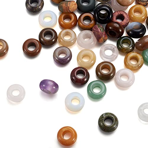 Mixed Gemstone European Beads
