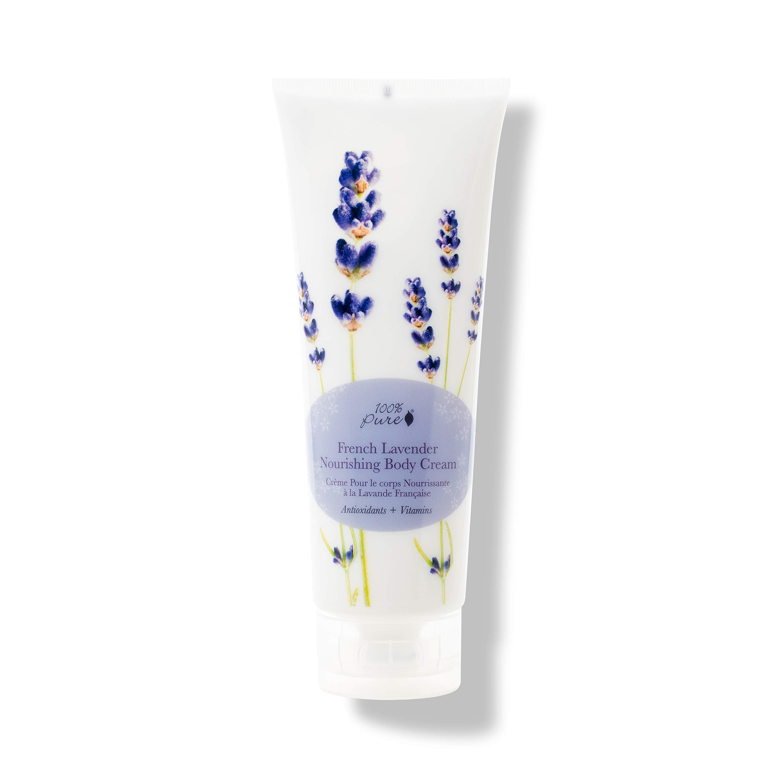 100% Pure French Lavender Body Cream - Luxurious Botanical Moisturizer for Dry Skin, Hydration & Anti-Aging - Vegan & Natural Skincare for Women & Men (8 oz) | Perfect for Nighttime Relaxation & Daily Skin Replenishment