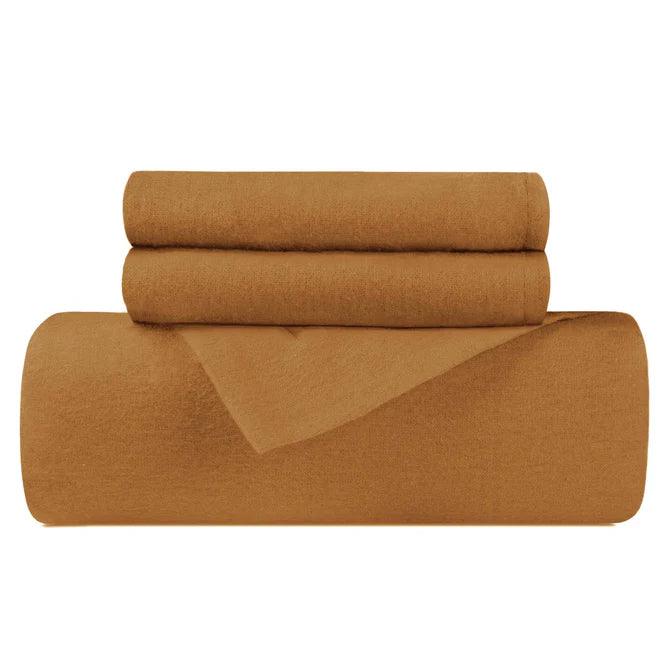 Soft Cotton Flannel Solid Duvet Cover Set with Button Closure - Cozy Bedding for Winter Nights, Guest Rooms & Cabin Retreats