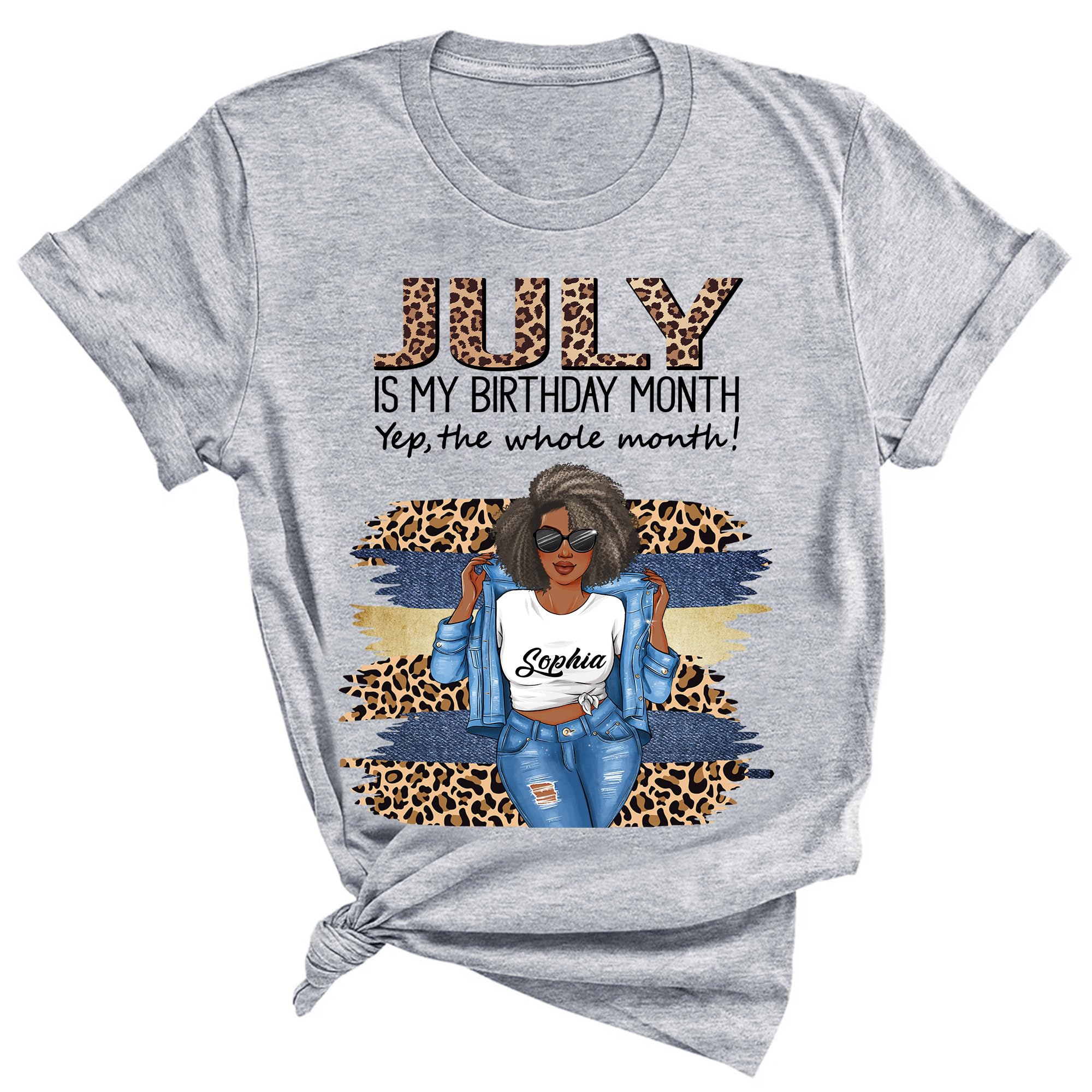 Personalized July Birthday Gifts for Women - Custom July Birthday Shirts & Queen T-Shirts - Perfect for Birthday Parties, Summer Celebrations & Special Occasions