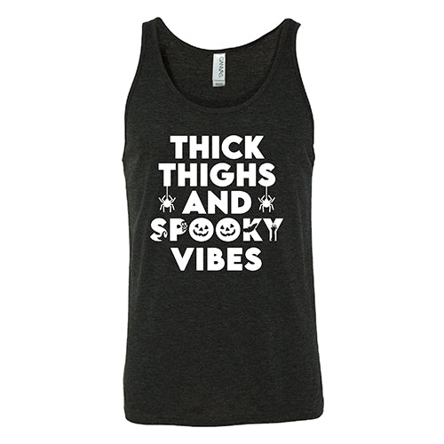Thick Thighs & Spooky Vibes Graphic T-Shirt - Unisex Casual Cotton Tee for Halloween, Fall Fashion & Everyday Wear