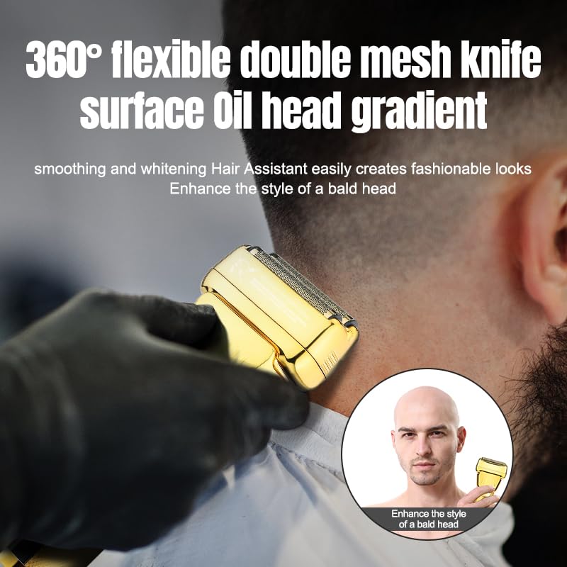 Professional Cordless Hair Clippers for Men - Rechargeable Beard Trimmer & Electric Razor with LCD Display | Barber-Grade Grooming Kit for Home & Travel Use | Perfect Gift for Men (Black)