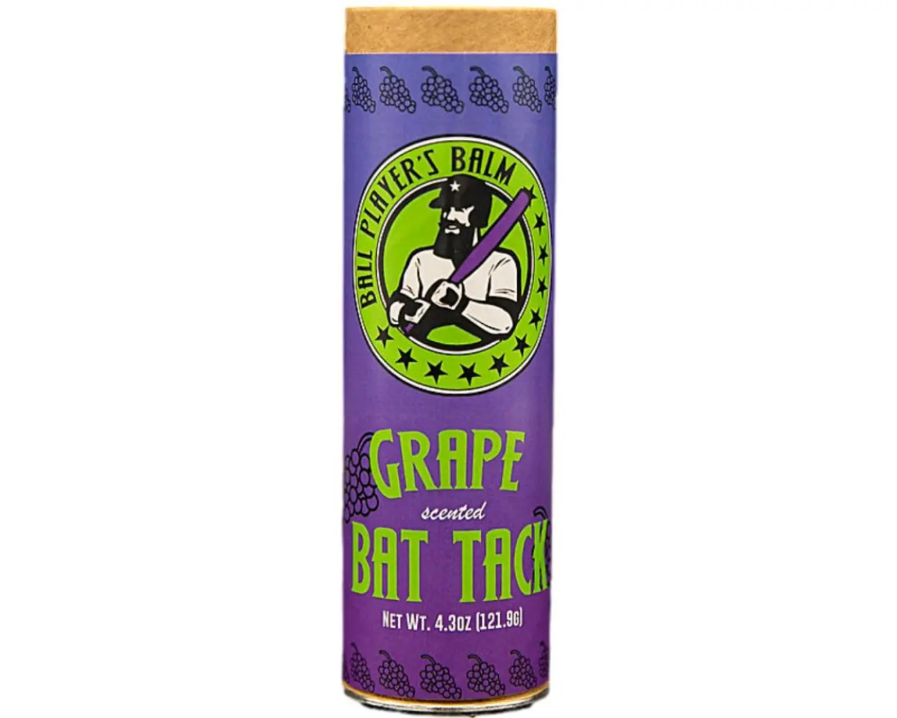 Ball Player's Balm - Grape Scented Bat Grip Enhancer for Baseball & Softball | Improves Bat Control & Reduces Blisters | Perfect for Games, Practice & Training Sessions