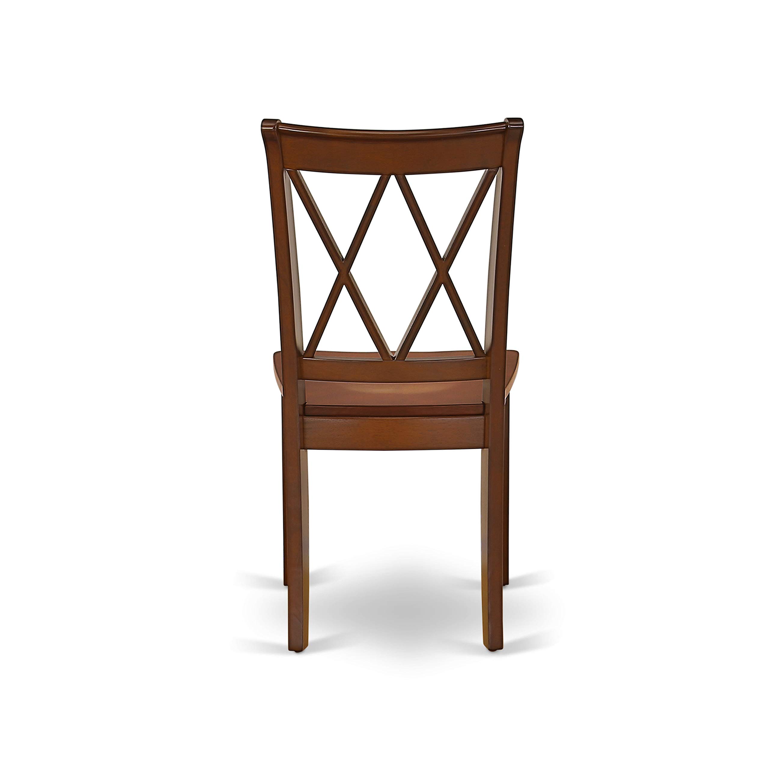 East West Furniture DUCL5-MAH-W 5-Piece Mahogany Dining Set with 36x60 Inch Rectangle Table & 4 Chairs - Perfect for Kitchen, Breakfast Nook & Small Dining Rooms