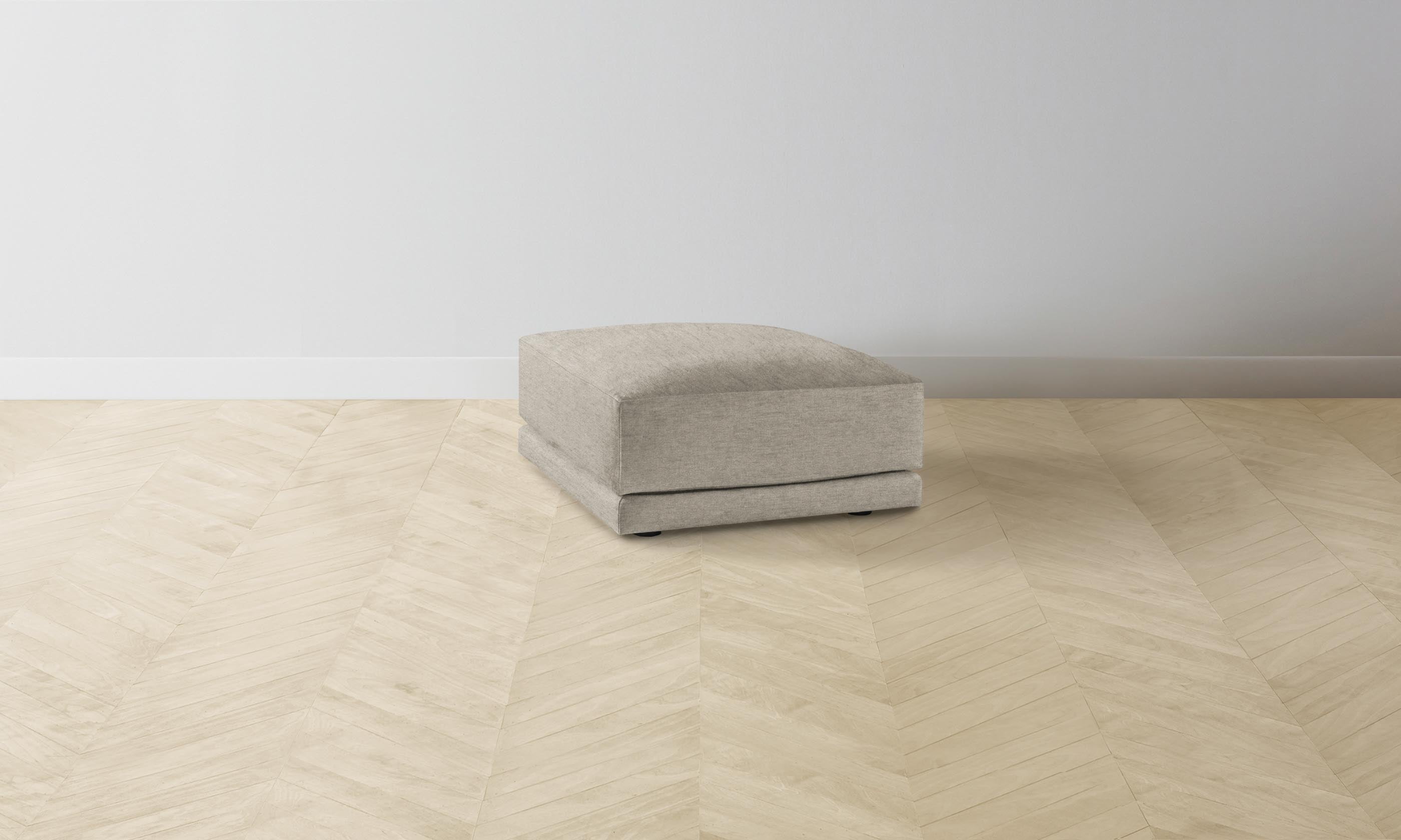 The Jones Ottoman - Performance Tweed Oatmeal Upholstered Storage Bench for Living Room, Bedroom & Entryway | Modern Home Decor with Hidden Storage Compartment