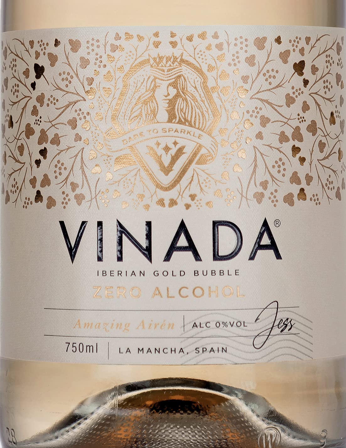 VINADA Sparkling Gold & Rosé Alcohol-Free Wine Variety Pack - 6 x 750ml Glass Bottles - Zero Sugar, Vegan, Gluten-Free - Perfect for Celebrations, Gifts & Sober Living