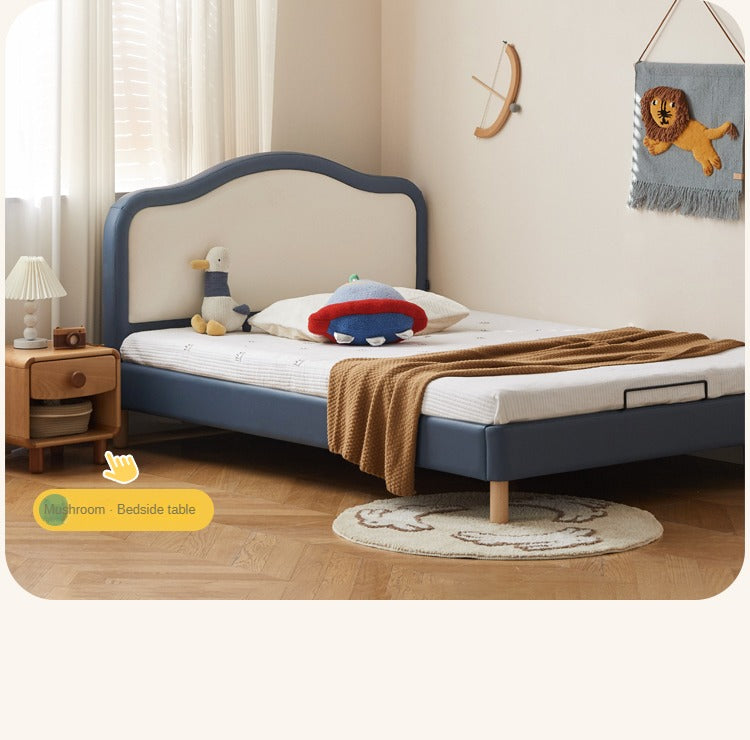 Organic Leather Kids Soft Cloud Bed - Ultra Comfortable & Hypoallergenic Toddler Bed for Nursery, Bedroom, or Playroom - Perfect for Relaxation & Sweet Dreams