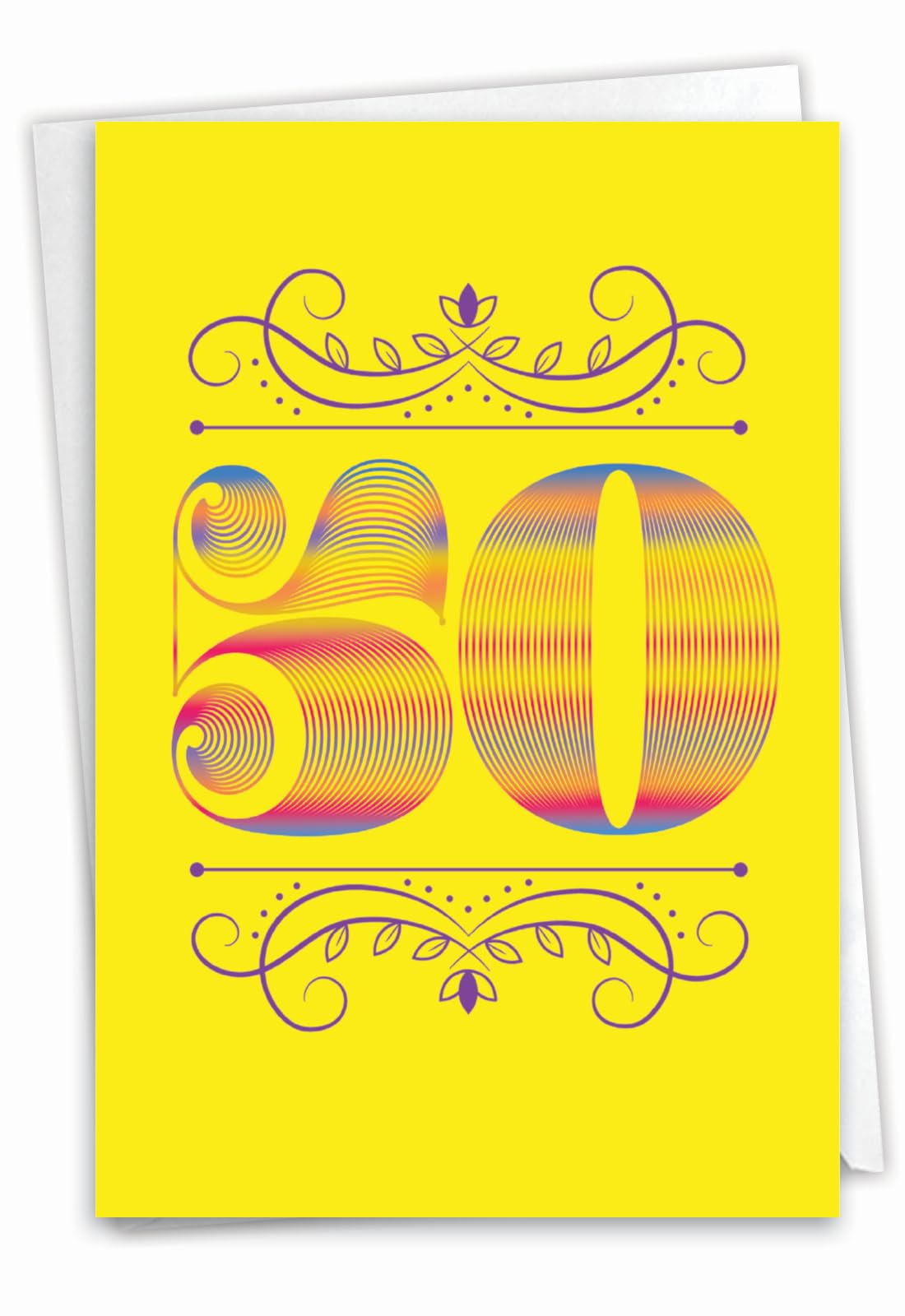 Funny 50th Birthday Card - Milestone 50 Years Celebration Notecard with Envelope | Humorous Birthday Greeting Card for Friends & Family | Perfect for 50th Birthday Parties & Special Occasions