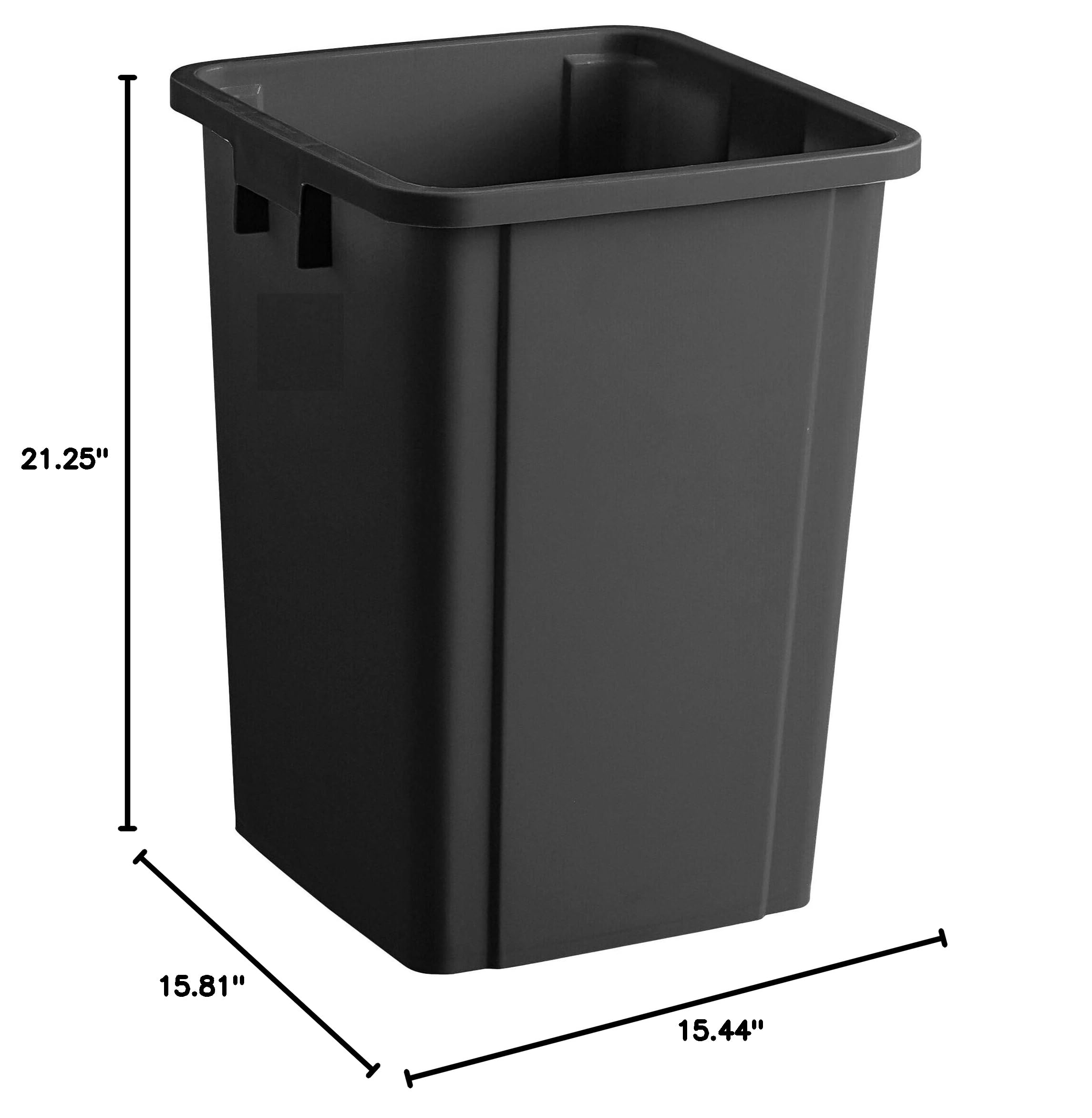 PRO&Family 75 Qt (19 Gallon/72L) Heavy-Duty Square Trash Can with Lid - Commercial Grade Waste Basket & Recycling Bin - Includes Trash Bags - Ideal for Kitchen, Office, Restaurant & Outdoor Use