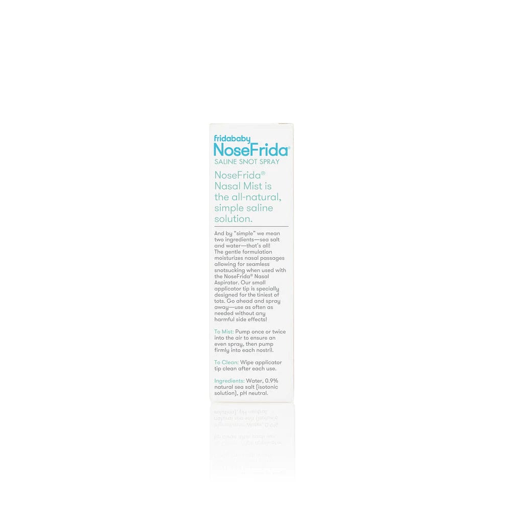 Fridababy NoseFrida Saline Nasal Spray for Babies - Gentle Snot Remover & Nasal Congestion Relief - Safe for Newborns, Infants & Toddlers - Perfect for Cold, Flu & Allergy Season