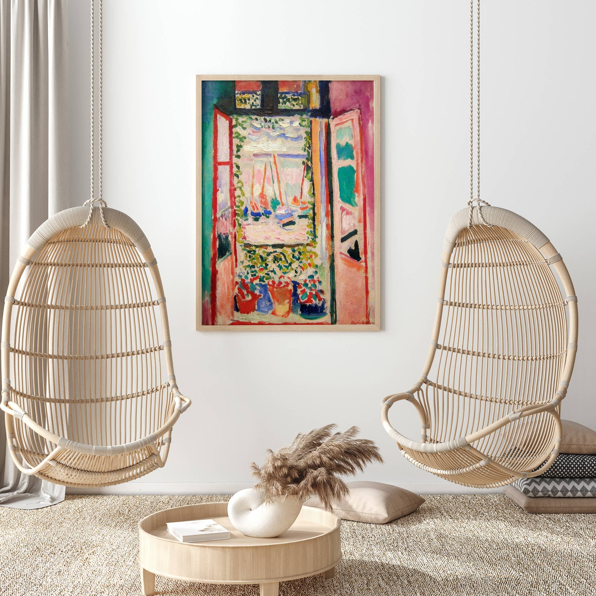 Henri Matisse The Open Window 1905 - Famous Fauvism Art Print for Home & Office Decor | Wall Art for Living Room, Bedroom, Gallery