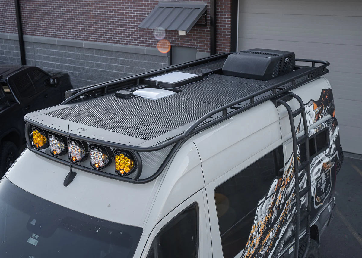 ROAMBUILT Safari Rack 2.0 for 2019-2023 Mercedes Sprinter Van | Heavy-Duty Roof Rack | Adventure Gear Carrier | Perfect for Overlanding, Camping & Outdoor Exploration