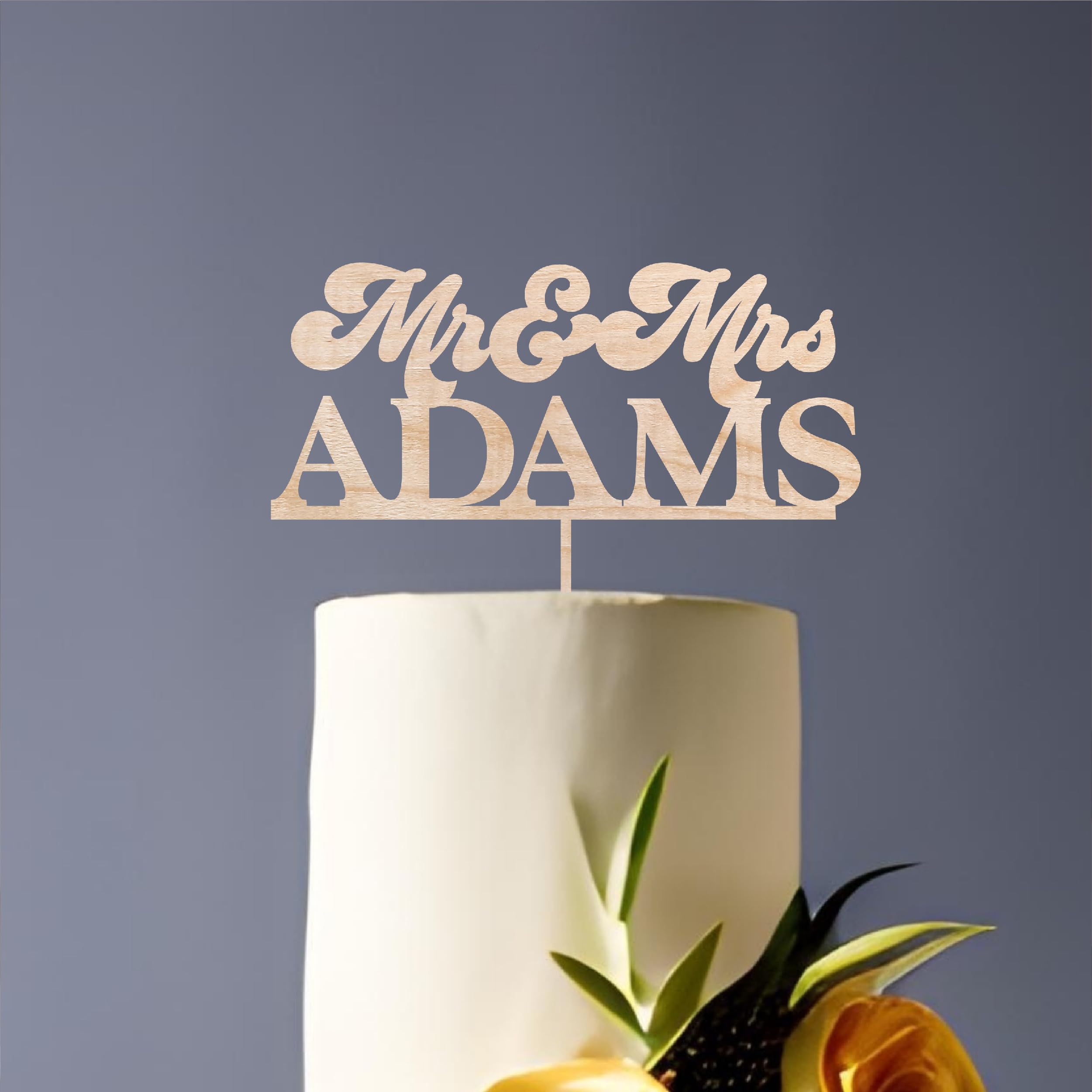 Custom Wedding Cake Toppers - Personalized Mr & Mrs Cake Topper for Weddings - Bride & Groom Cake Decoration - Perfect for Wedding Cakes, Anniversary Cakes & Special Occasions