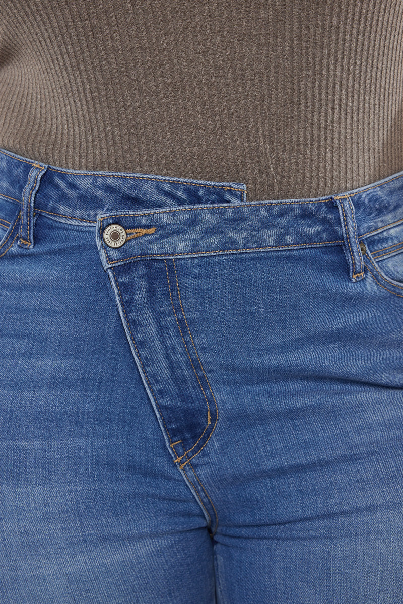 Lory High Rise Slim Straight Jeans for Women - Plus Size Denim Pants with Stretch Comfort | Perfect for Casual Wear, Office & Date Night Outfits