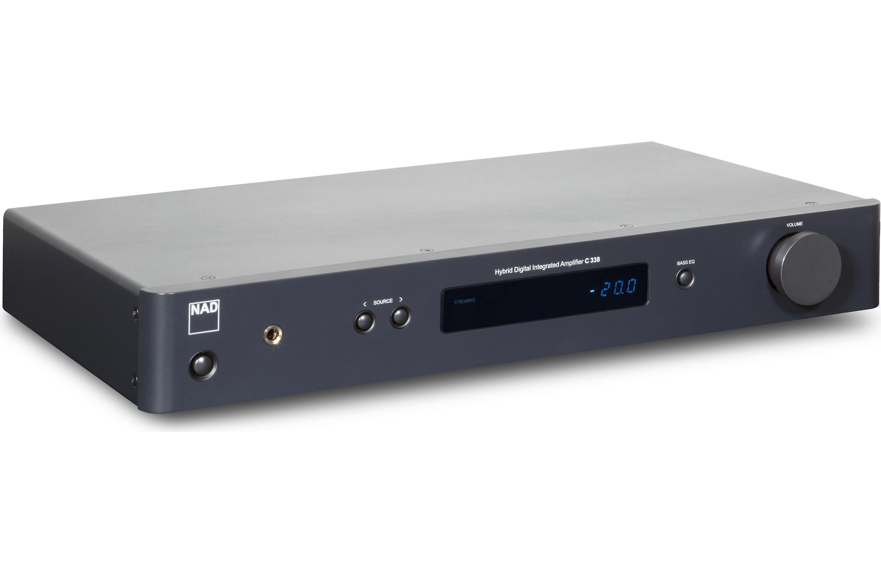 NAD Electronics C 338 Hybrid Digital Integrated Amplifier - Hi-Fi Stereo Receiver with Bluetooth, AirPlay 2 & Phono Input - Perfect for Home Audio Systems & Music Streaming