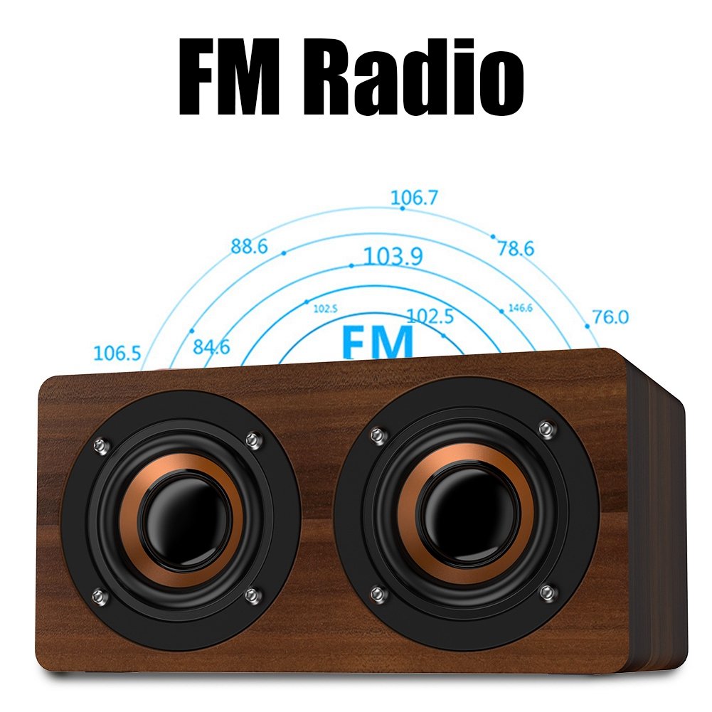 FM Radio Alarm Clock with Bluetooth Speaker - Heavy Bass HiFi Sound, Bluetooth/TF/AUX Input, Digital Bedside Clock for Bedroom, Kitchen, Office | Wake Up to Music, Listen to Radio, Enjoy Wireless Audio