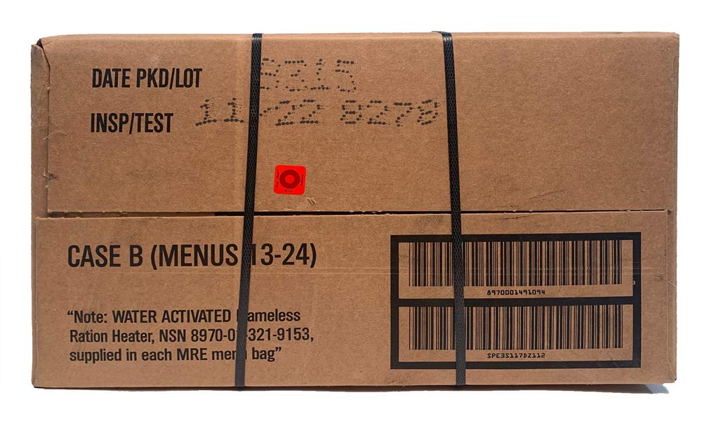 Premium ACM MRE Meals Ready-to-Eat Case (A & B Combo) - Inspection Date 11/2022 or Later - Emergency Food Supply for Camping, Hiking & Survival Preparedness