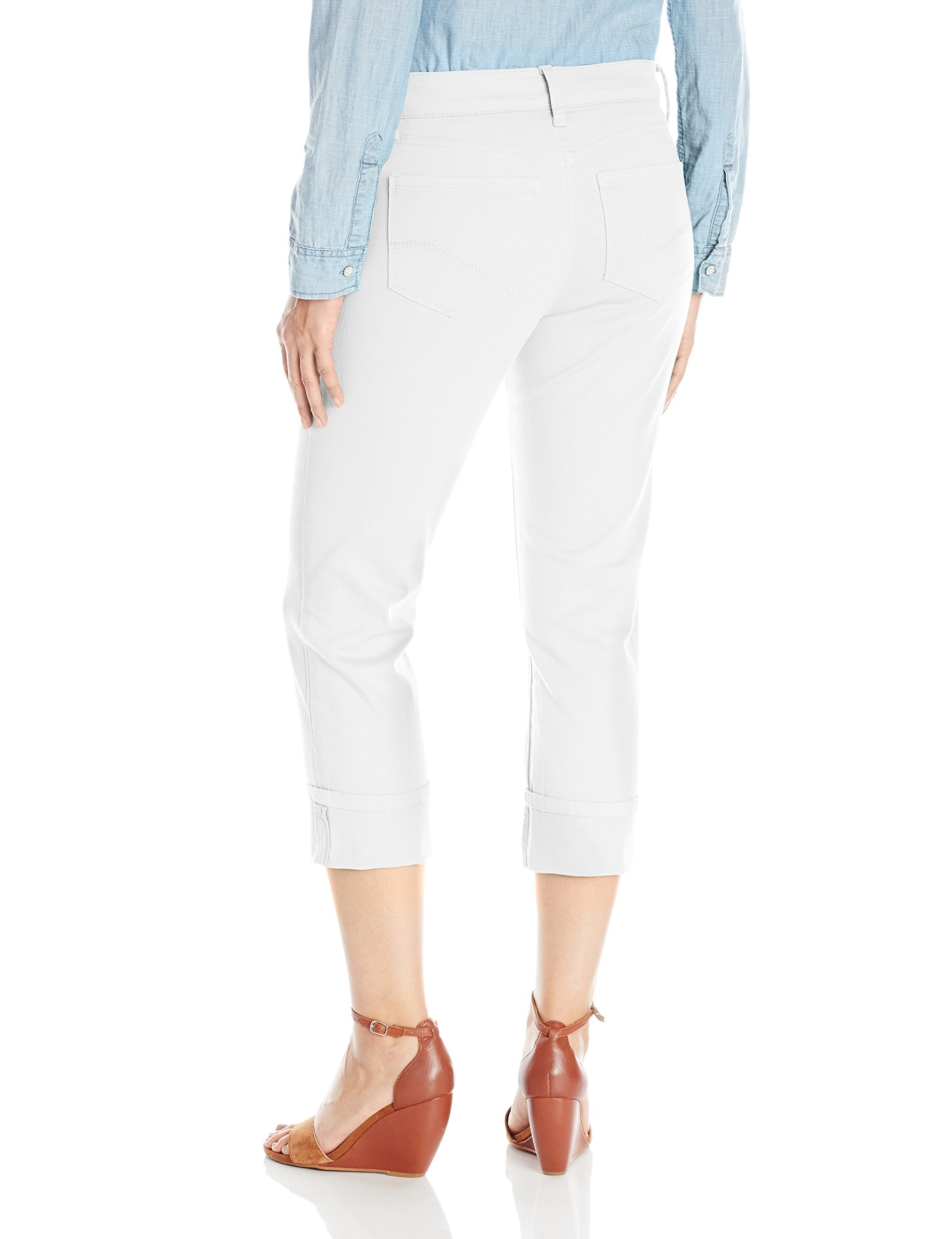 NYDJ Women's Dayla Wide Cuff Capri Jeans - Stretch Denim Pants for Casual Wear & Summer Outfits | Perfect for Work, Travel & Weekend Activities