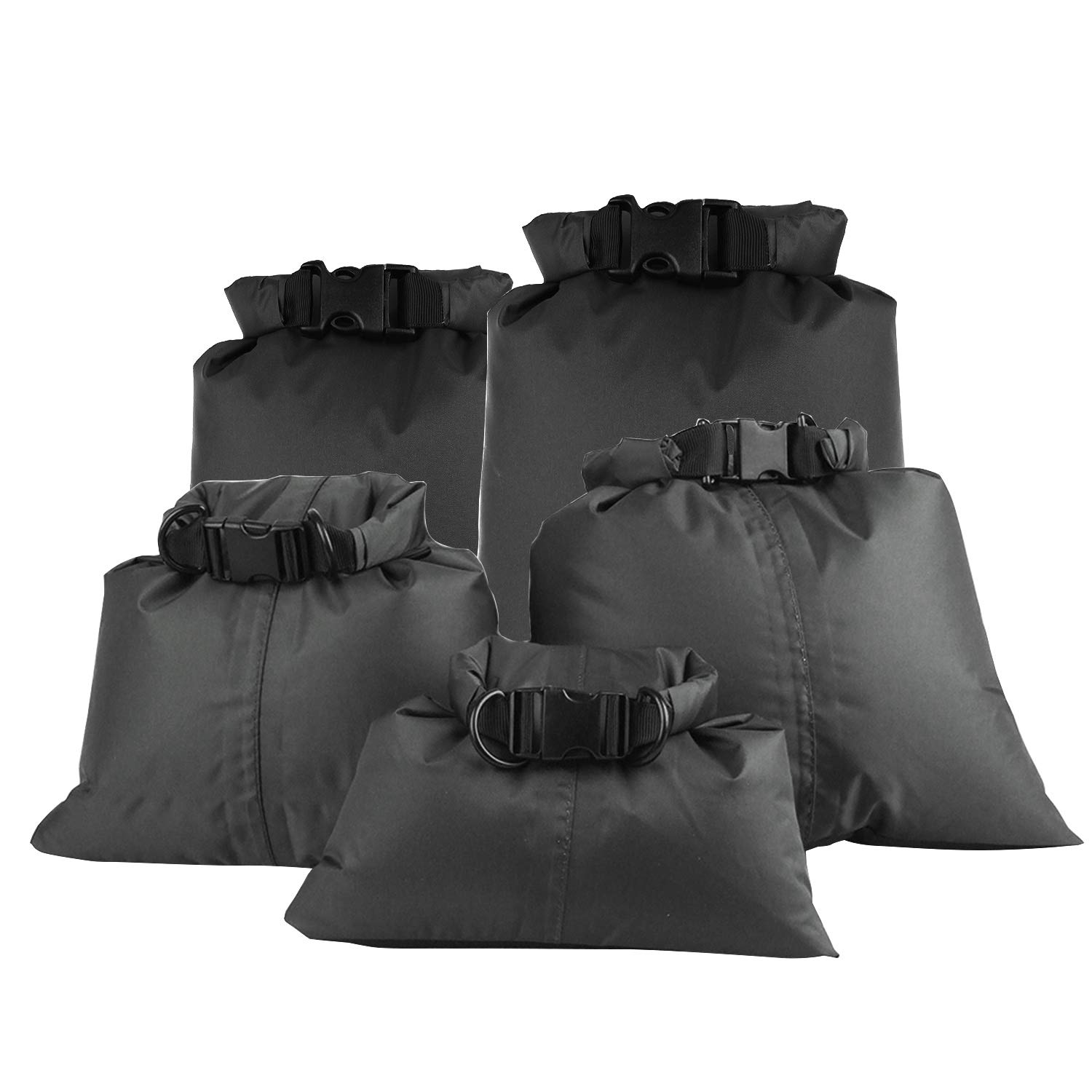**Waterproof Dry Bag - 5 Pack Lightweight Portable Storage Pouch for Kayaking, Boating, Beach, Camping, Hiking & Surfing | Keep Gear Safe in Wet Conditions**