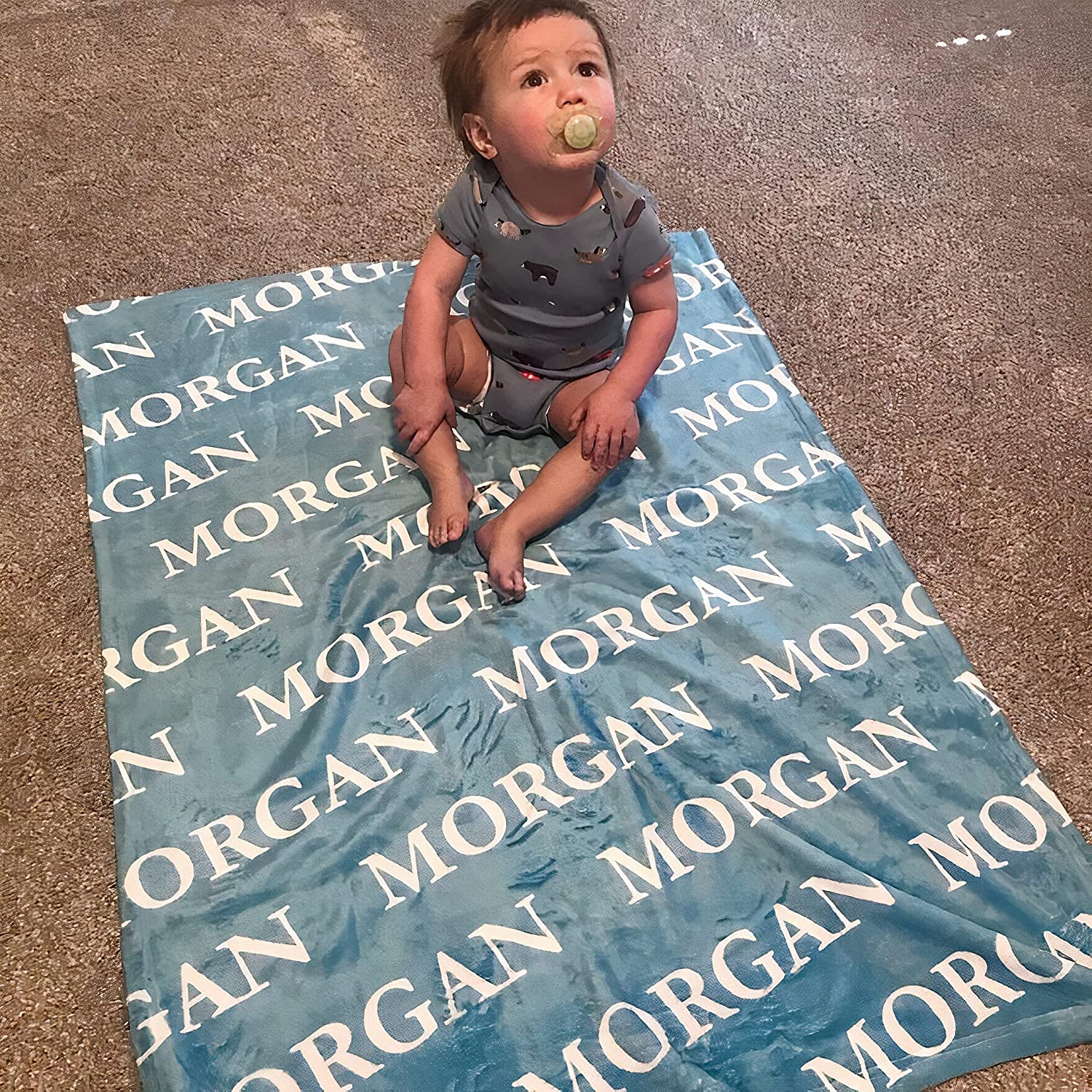 Personalized Baby Blanket Monogrammed - Customized Newborn Swaddle for Boys & Girls, Best Family Gift from Mom, Perfect for Birthdays, Nursery Decor, and Cozy Family Moments