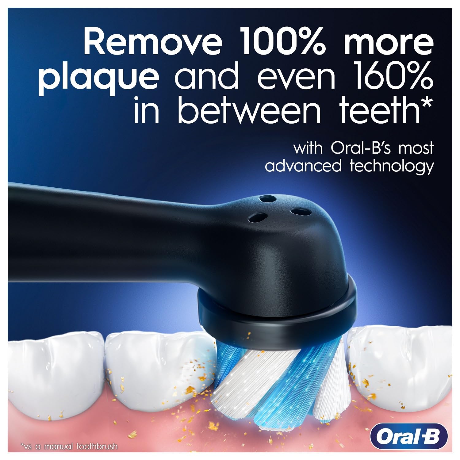 Oral-B iO5 Electric Toothbrush for Adults - 5 Cleaning Modes with Teeth Whitening, Includes 1 Brush Head & Travel Case, UK 2-Pin Plug (Black) - Perfect for Home Use, Travel & Daily Oral Care