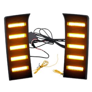 2022-2025 Toyota Tundra LED Fog Lights with White DRL & Amber Turn Signal - High Visibility Daytime Running Lights for Enhanced Safety | Perfect for Off-Roading, Night Driving & Bad Weather Conditions